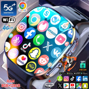 8GB+128GB RAM 4G/3G Smart Watch 2.40 inch AMOLED 2100mah Battery 900W Camera GPS WIFI Google APPS Download Smartwatch Android 10