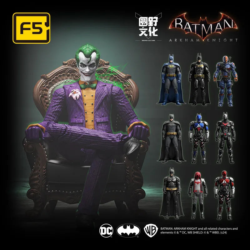 Crazy Edition Arkham Knight Batman Series2 Mystery Box F5 Roundd Culture Batman Vs Joker Action Figure Assemble Collectible Gift