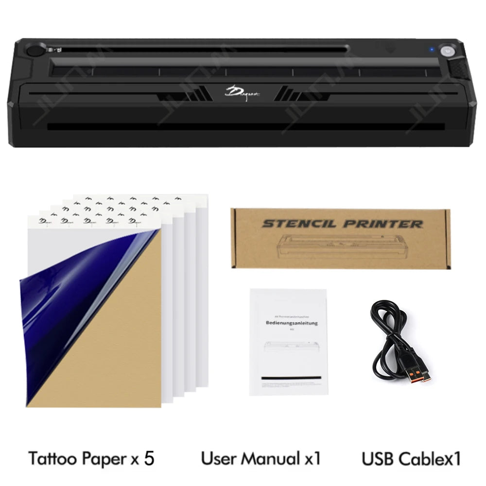 Wireless M8 Tattoo Transfer Stencil Printer Thermal Machine Kit Compatible with Smartphone & PC Tattoo Printer