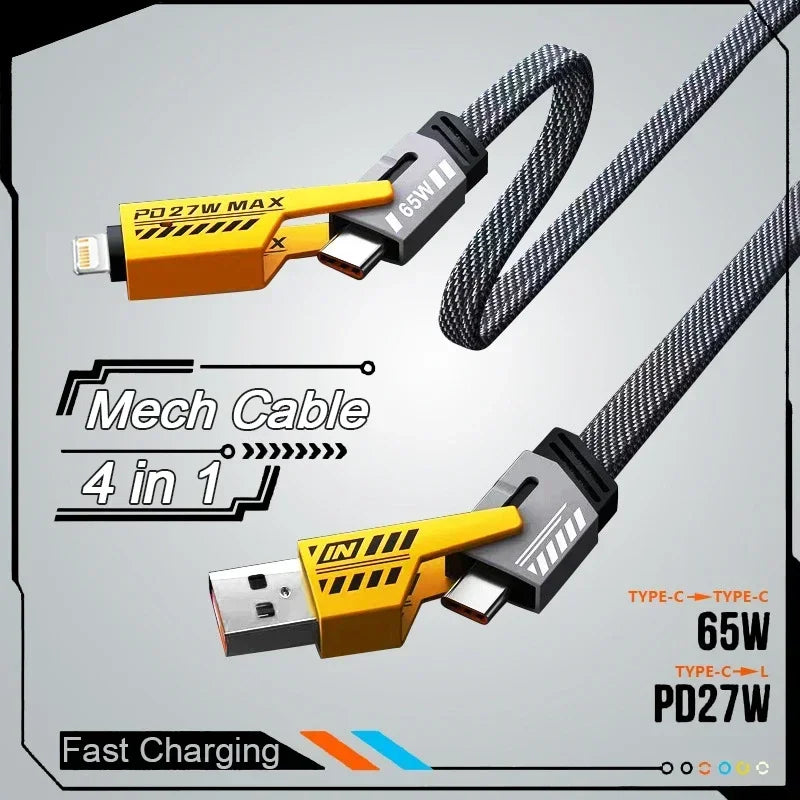 4 in 1 Mecha Fast Charging Cable