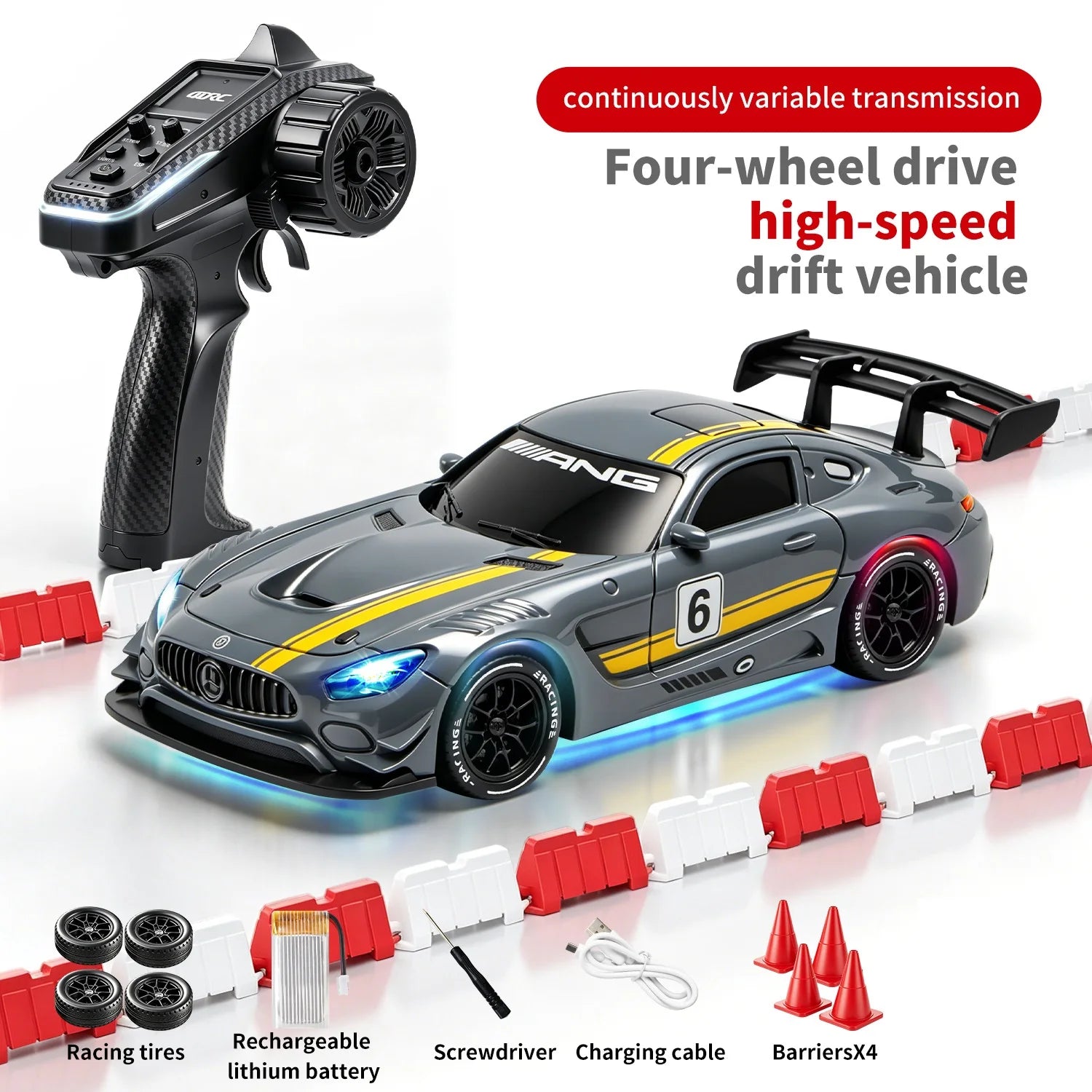 4DRC 2.4G Full Scale Mini H6 Drift Remote Control Car with APP 4WD Racing 1:43 Children Toy Car Model