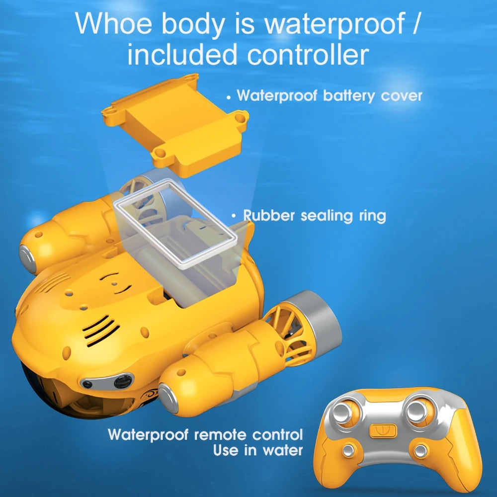 2.4G Spray Motorboat Remote Control Boat Electric Mini Double Spiral Pulp Nuclear Submarine Child Submarine Toy