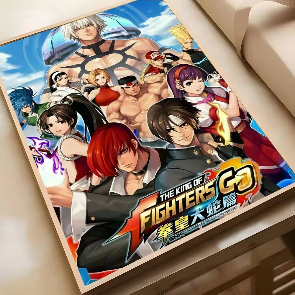 Game T-The King Of Fighters Poster High-definition Art Sticker Self Adhesive Waterproof Home Decoration