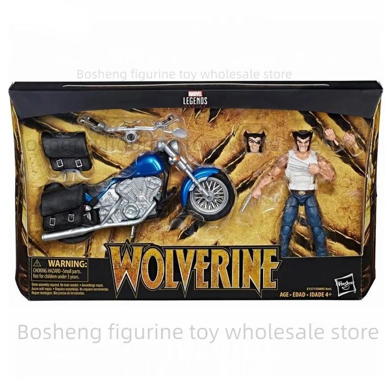 Hasbro Genuine Marvel Legends Punisher Ghost Rider Deadpool Wolverine Motorcycle Action Figure Model Toys for Boys Gifts