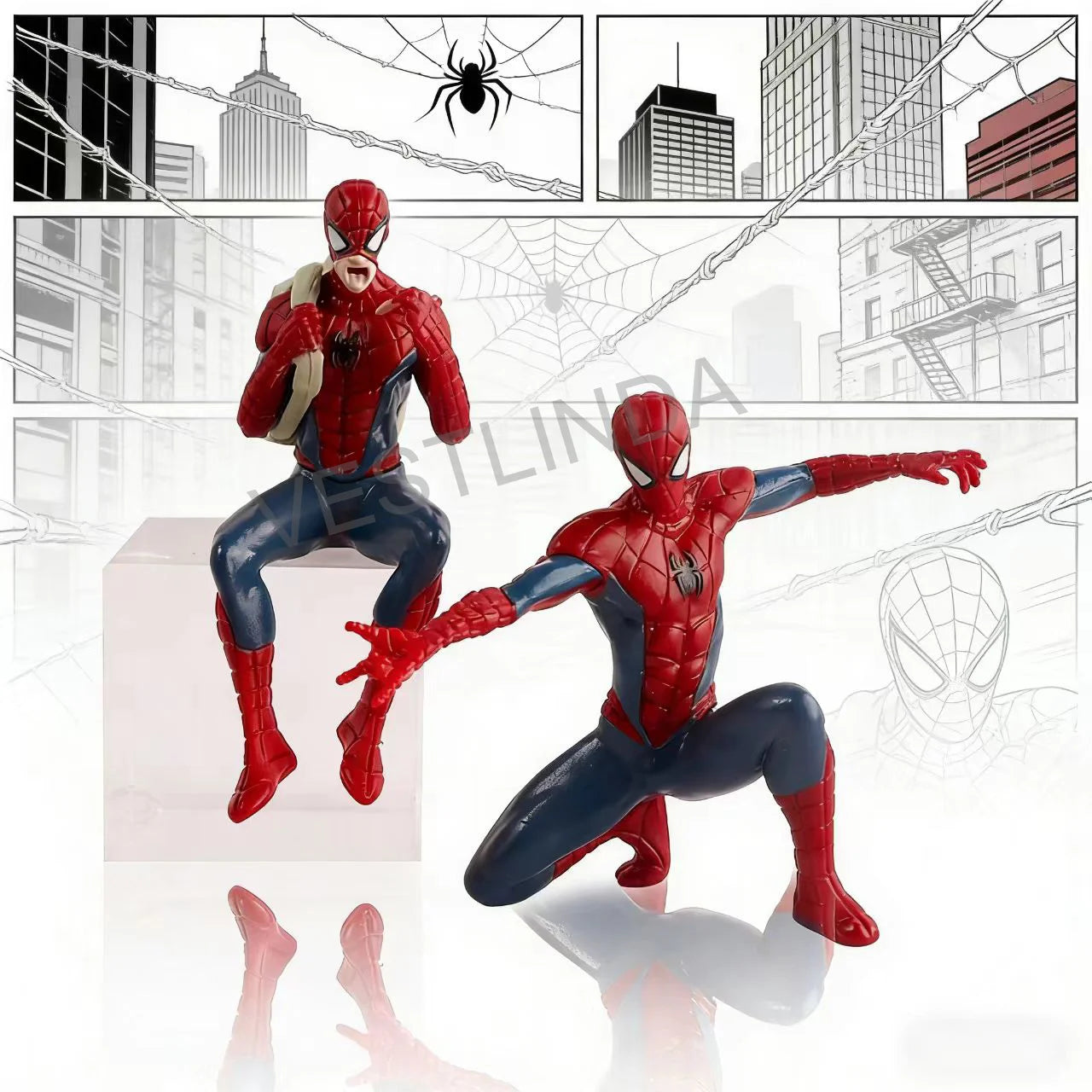 Popular Marvel Superhero Spider-Man 7-9 cm Mini Hand-made Desktop Model Decoration Game Peripherals Avengers Collection Toy Gift