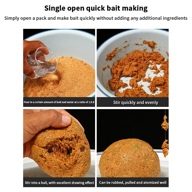 Natural Bait Processed Fishing Food Strong Flavor Groundbait Attractant Additive Scent Feed For Carp Crucian Catfish