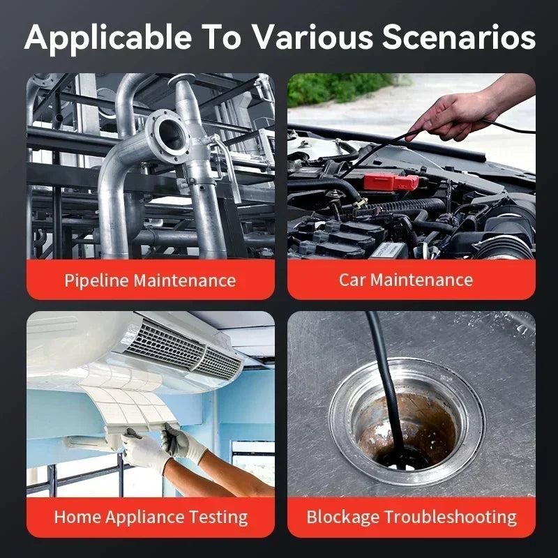 3.9mm/6.2mm/8.5mm 360° Articulating Borescope Endoscope Camera with Light,  Endoscope with Android/iOS Phone
