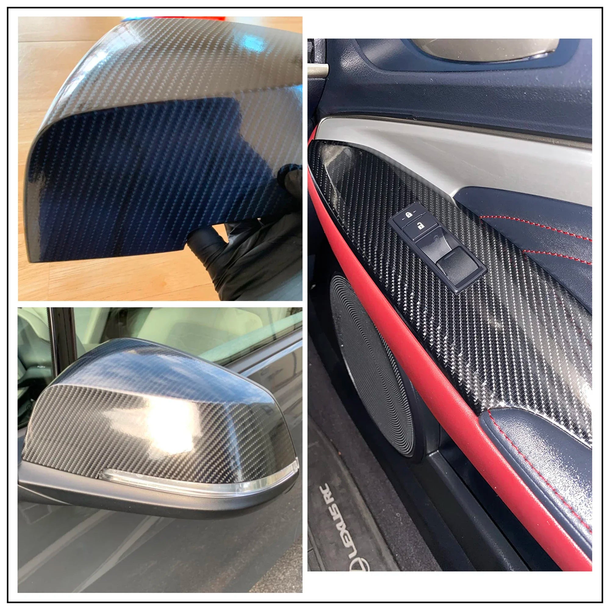 Car Sticker 2D 3D 4D 5D 6D Glossy Carbon Fiber Wrap Vinyl Film Auto Motorcycle Wrapping Covering Film Decorative Car Accessories