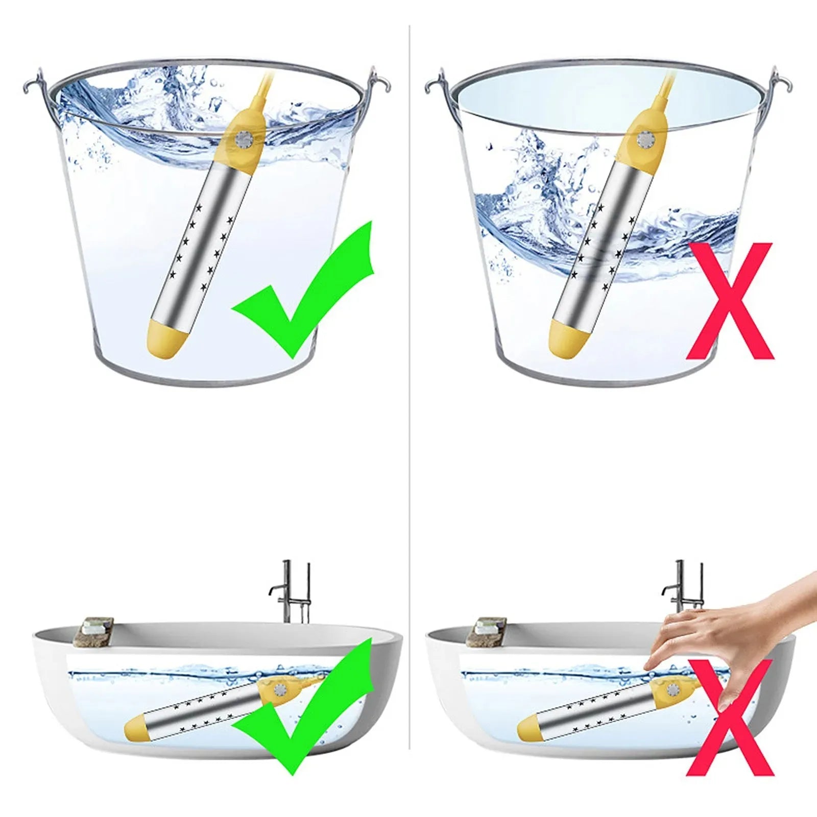 110V /220V Electric Heater Boiler Water Heating Element Portable Immersion Suspension Bathroom Swimming Pool water heater