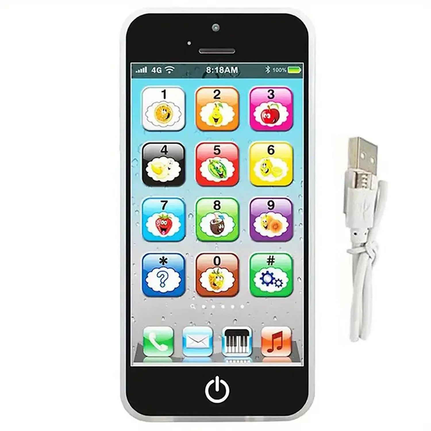 Children Simulation Phone Baby Musical Early Educational Toys English Learning Cellphone with Light Sound Mobile Vocal Toy