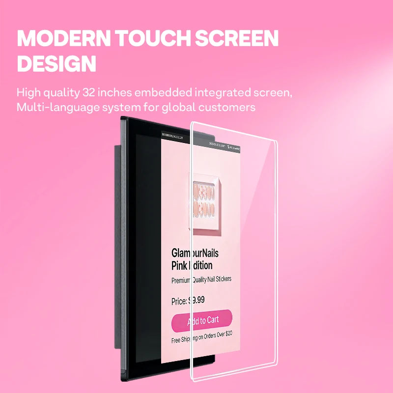 Beauty Kiosk DIY Nail Art 3D Printer Automatic Self Service DIY Photo Nails Printer Vending Machine Custom