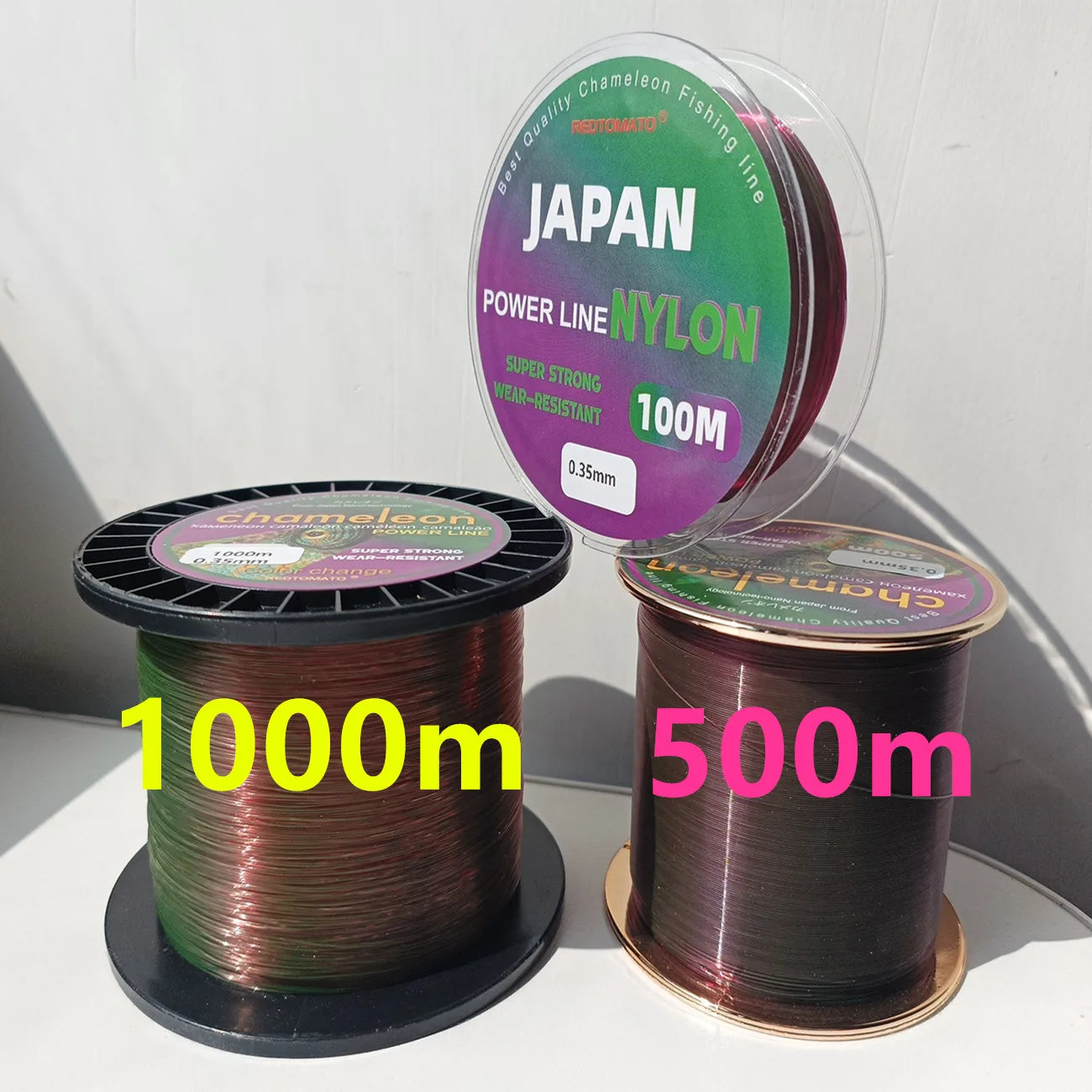 REDTOMATO 500m/1000m Color Changing Chameleon Line Fluorocarbon Coat Monofilament Nylon  Carp Wire Leader Line Fishing Equipment