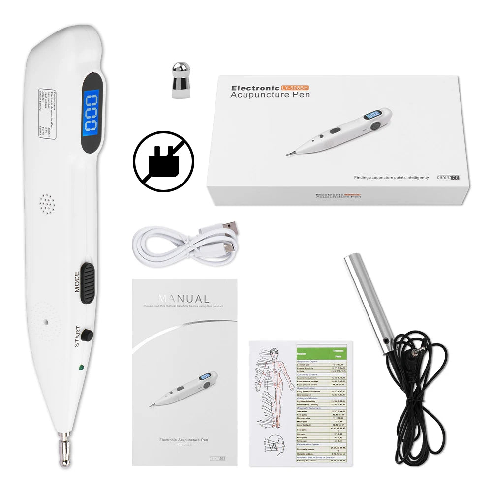 SIHAO Massage Acupuncture Pen with Digital Display Electro Acupuncture Point Muscle Stimulator Device Massage Equipment
