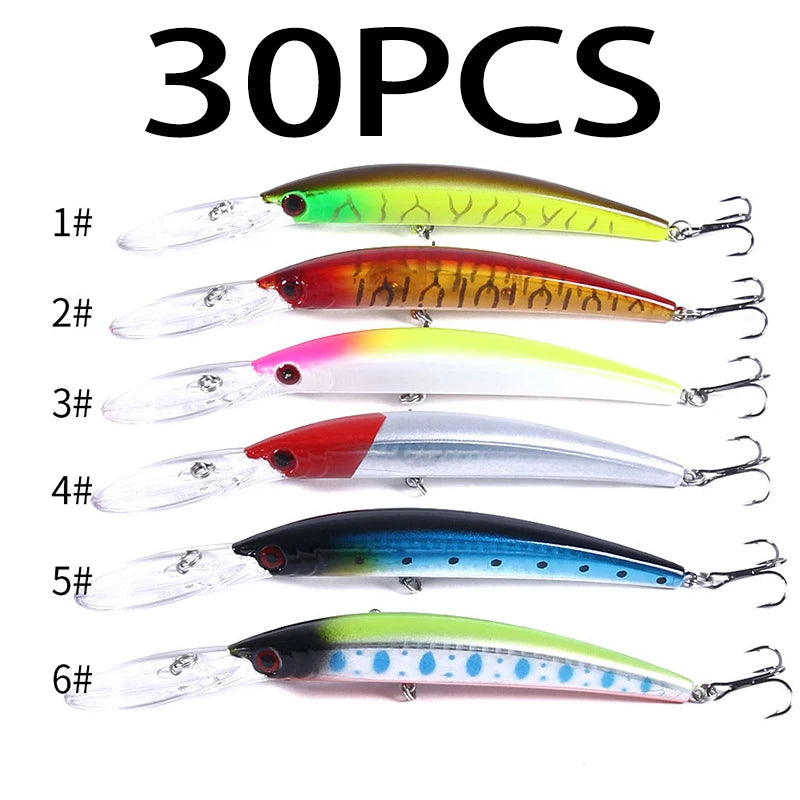 1pcs 15cm 15g  Deep Diving Jerkbait Artificial Hard Bait Fishing Wobblers Minnow Lure for Bass Pike Carp Fishing  Tackle