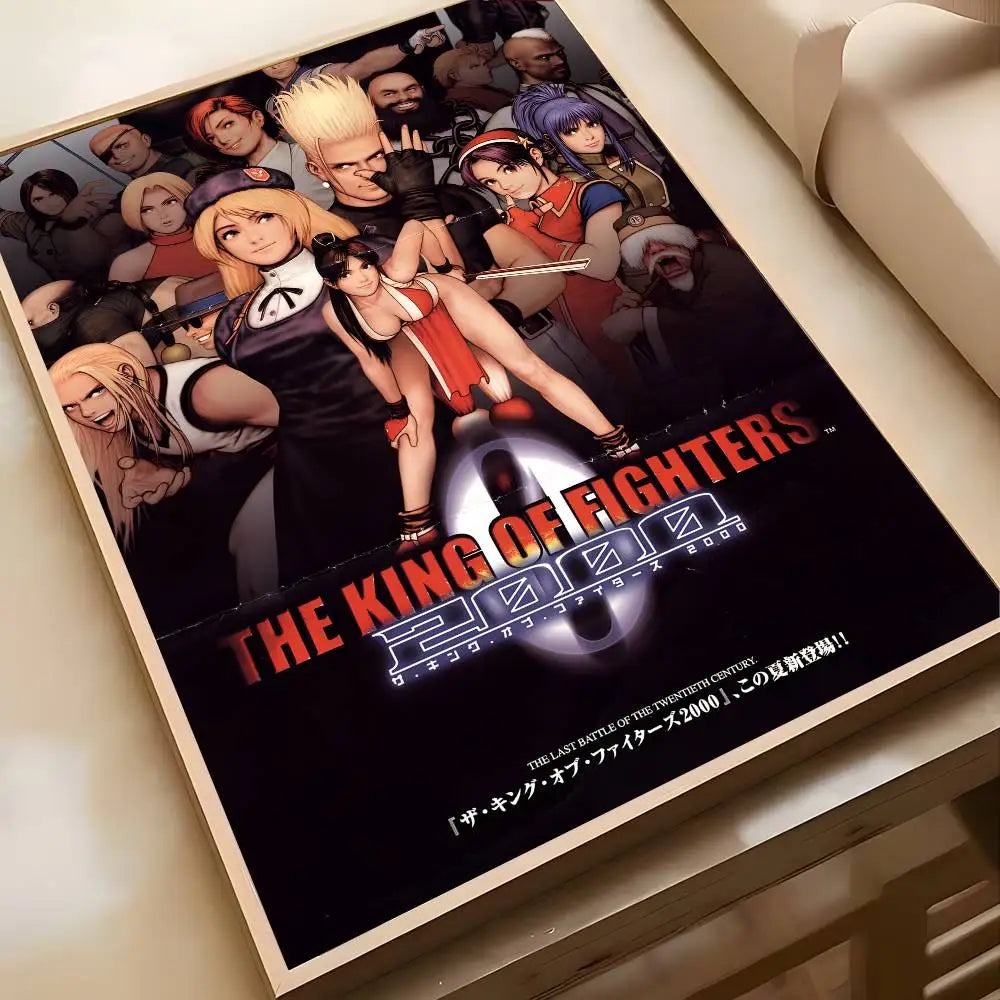 Game T-The King Of Fighters Poster High-definition Art Sticker Self Adhesive Waterproof Home Decoration