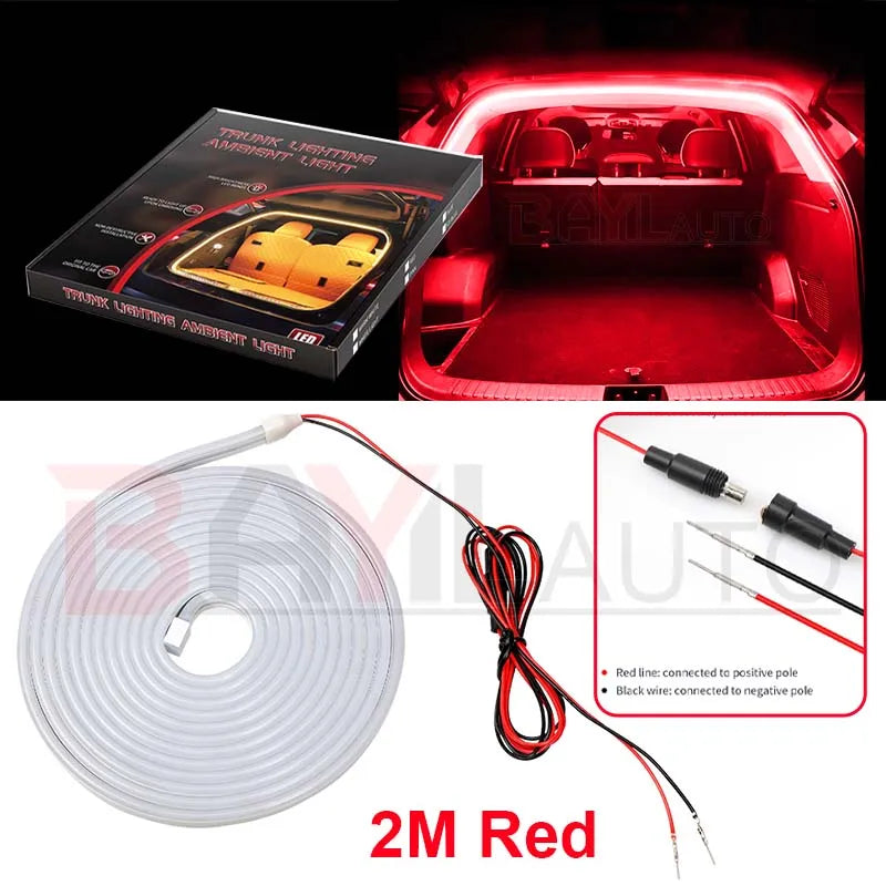 Universal Automatic Led Trunk Light Automatic Sensor Car Trunk Light Strip with Dynamic Flowing Illumination for Fit Easy