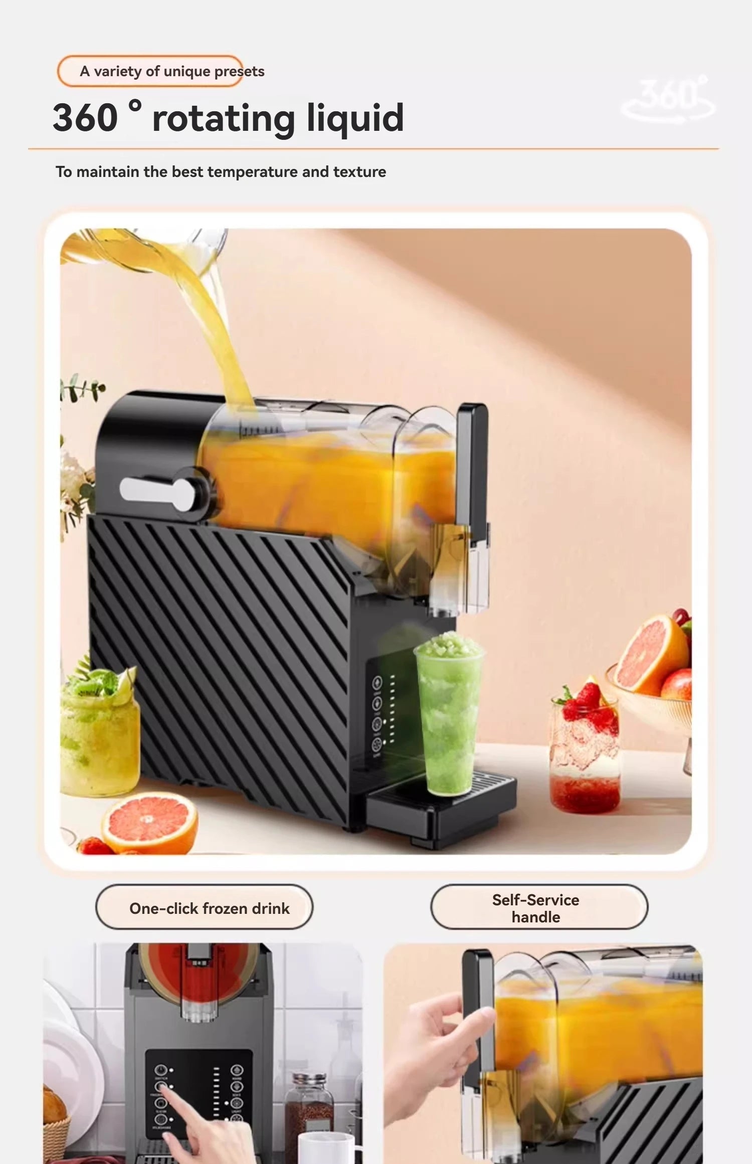 Snow Melting Machine Small Household Cold Drink Slush Machine Milkshake Commercial Stall Ice Sand Snow Cold Drink Machine