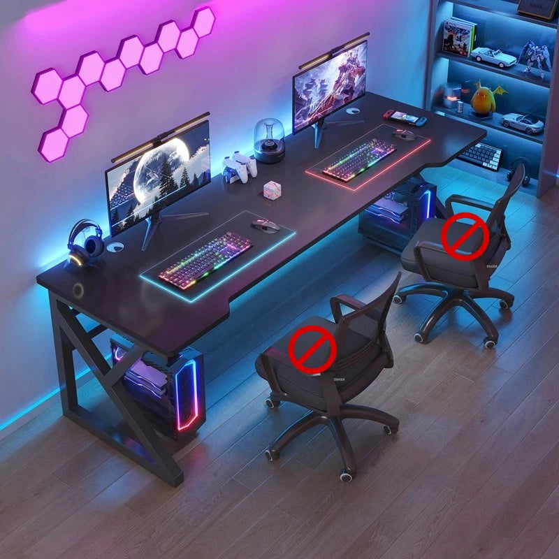 Computer Table Muebles Minimalist Dual Computer Desk Bedroom Home Office Modern Gaming Desk Foldable Study Table Chair Set