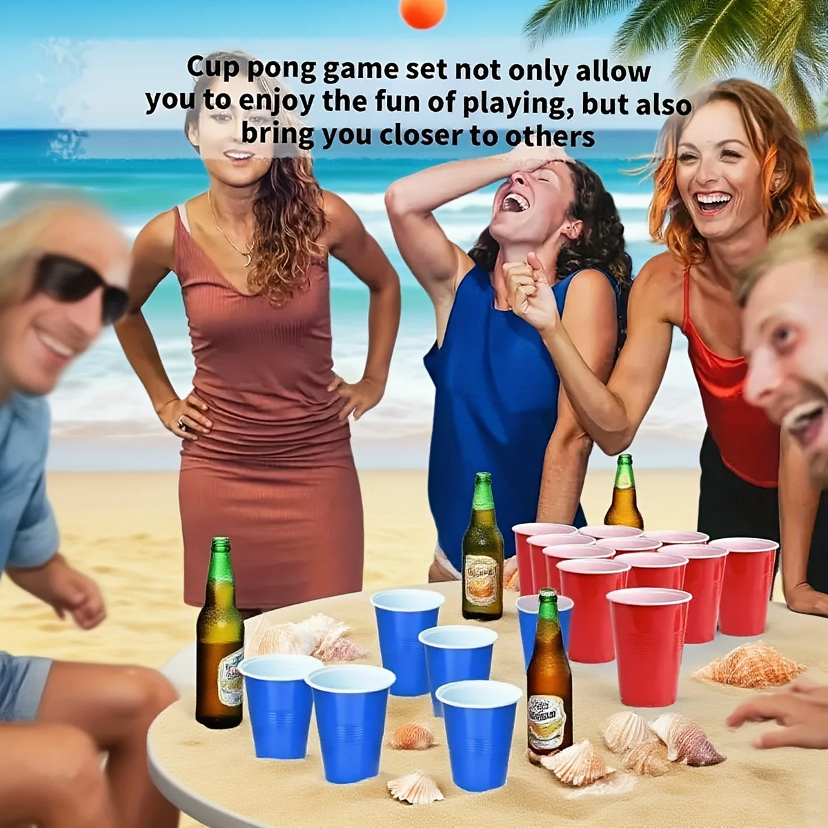 24 PCS Beer Pong Game Cups for Outdoor Drinking Games, Camping Parties, Christmas Bar Game Supplies, Outdoor Leisure Games
