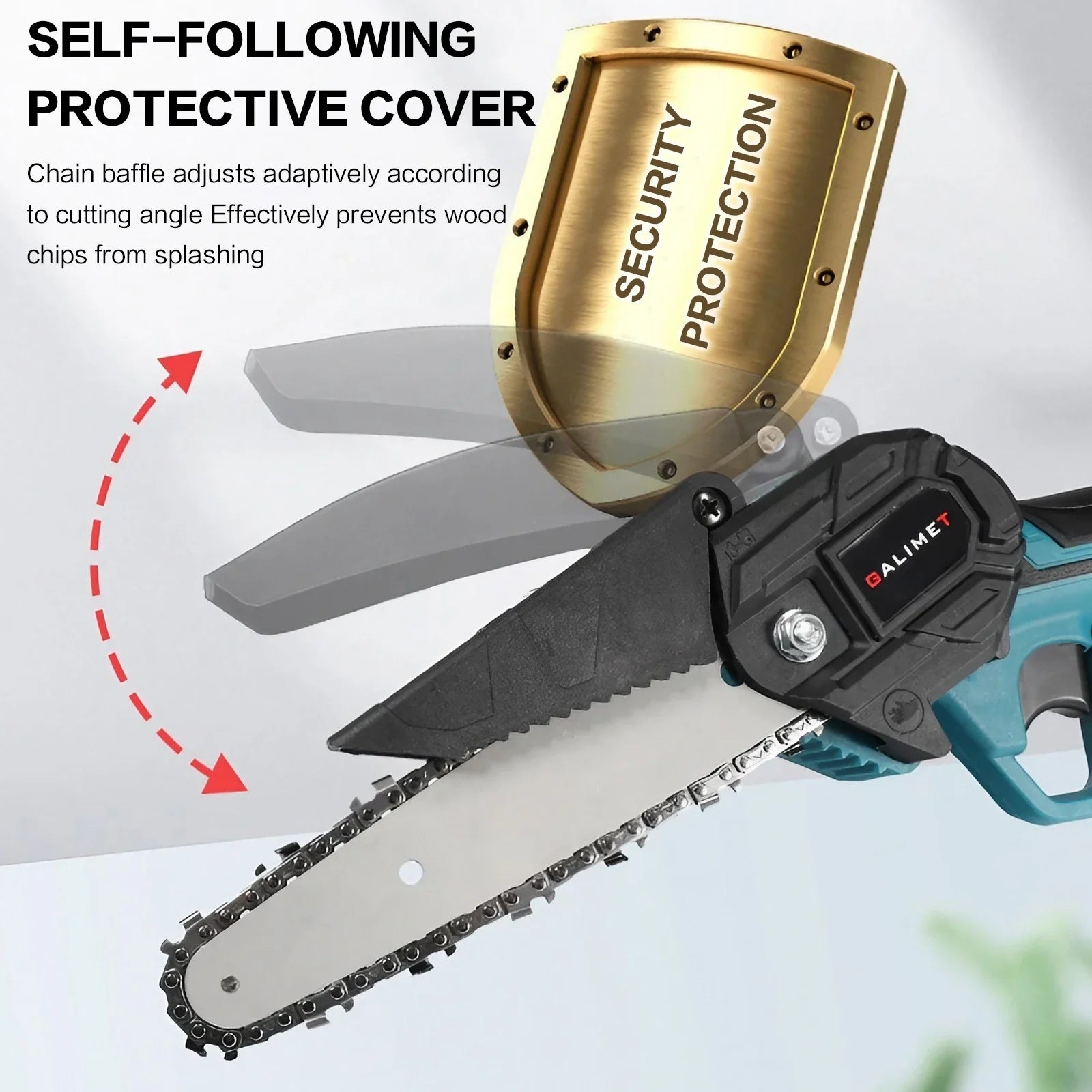 Cordless Rechargeable Electric Chainsaw 4 6 Inch Mini Handheld Pruning Saw Wireless Wood Cutting Tool for Garden Tree Branch Trimming Backyard Wood Logging Power Tools Kit with Battery Charger Portable Lightweight
