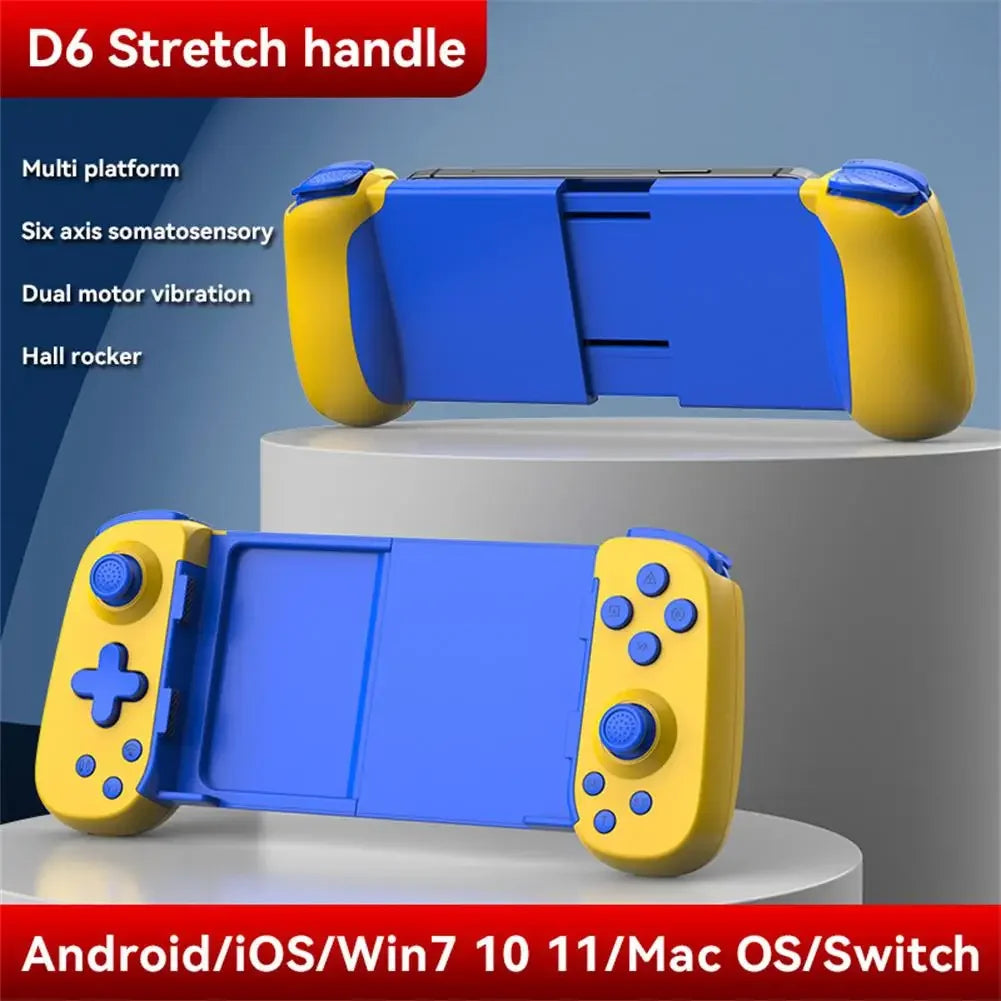 D6 Wireless Gamepad Stretching Extendable Gaming Controller Bluetooth Handle Pad for Phone Android Gamepad Game Accessoires