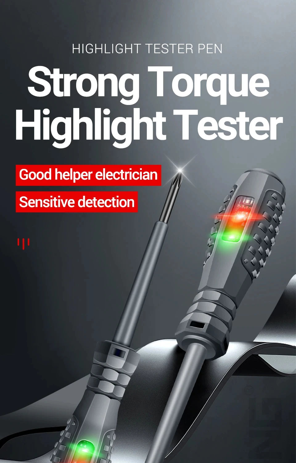 Quickly and safely test electrical circuits with this multifunctional electrician test screwdriver—AC non-contact induction pen for accurate voltage detection!