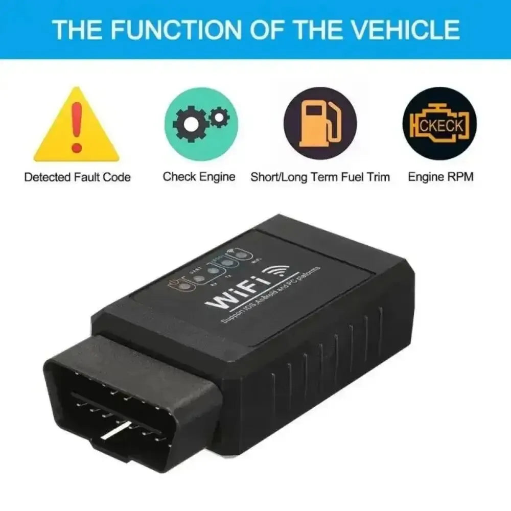 OBD2 WIFI ELM327 V 1.5 Scanner for iPhone IOS /Android Auto OBDII OBD 2 ODB II ELM 327 V1.5 WI-FI Code Reader Diagnostic Tool