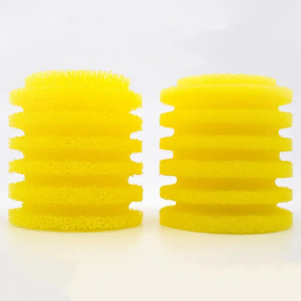Fish Tank Sponge Universal Reusable Simple Operation Round Yellow Aquarium Filter Foam Filter Sponge Avoid Blockages