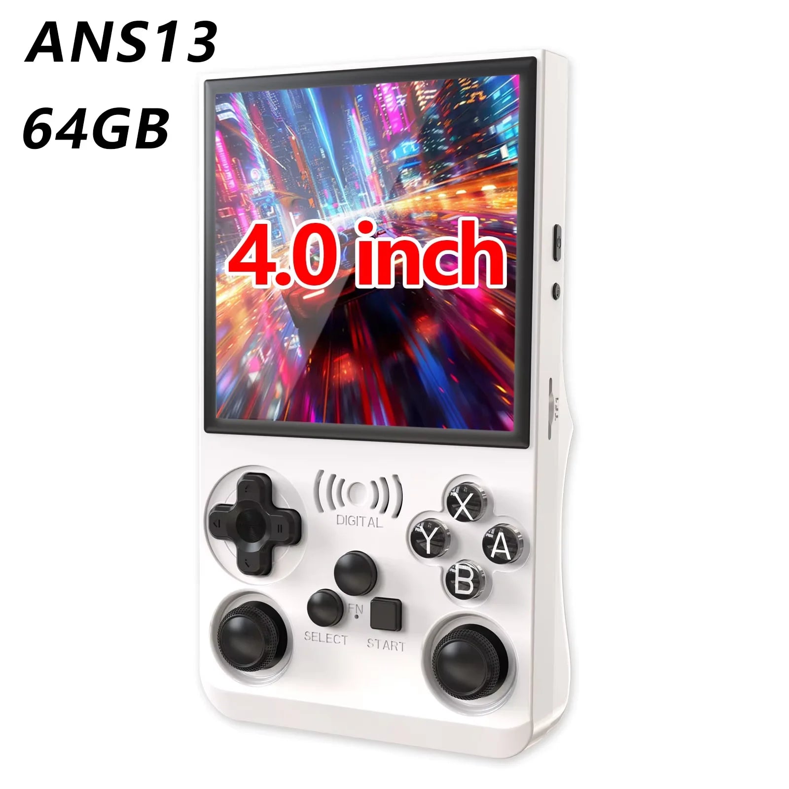 GAMINJA ANS13 4.0 Inch IPS Screen Retro Handheld Video Game Console 15000+ Games Built-in Linux Portable Pocket Gaming Console