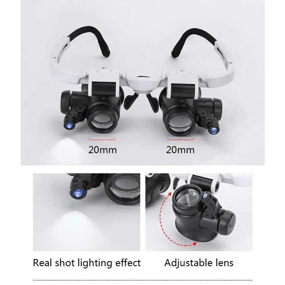 Watch- Jeweler Repair Magnifier Head-Mounted Headband Adjustable
