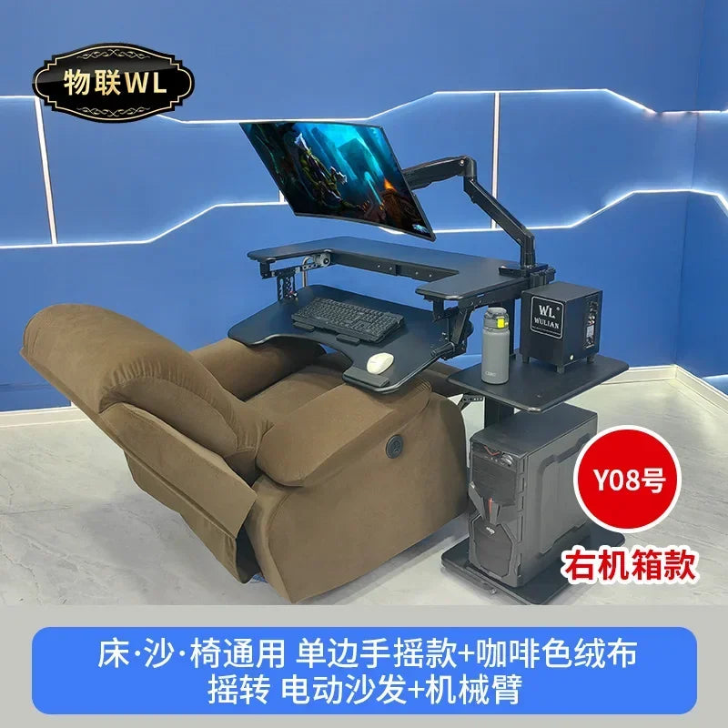 Computer desk bed notebook desktop computer desk bedside table lifting table lazy table cockpit suspension bracket