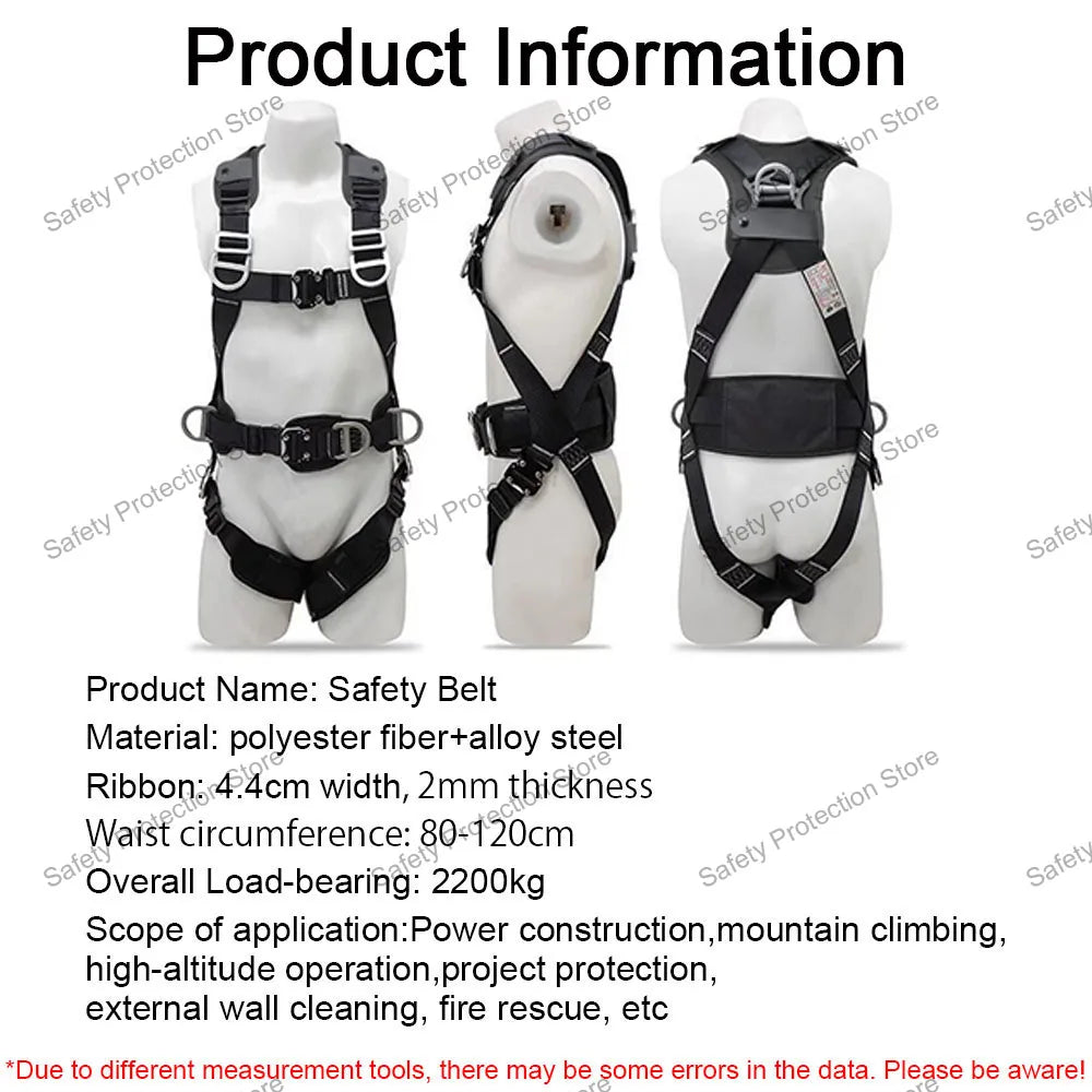High Altitude Work Safety Harness 5-point Full Body Safety Belt Rope Outdoor Climbing Training Electrician Protective Equipment