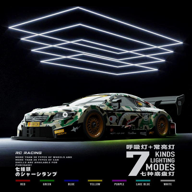 RC 4WD 2.4G Racing Car High Speed Off-Road Remote Control Drift Toys 1:16 with LED Light Race Sports Car for Boys Children Gift
