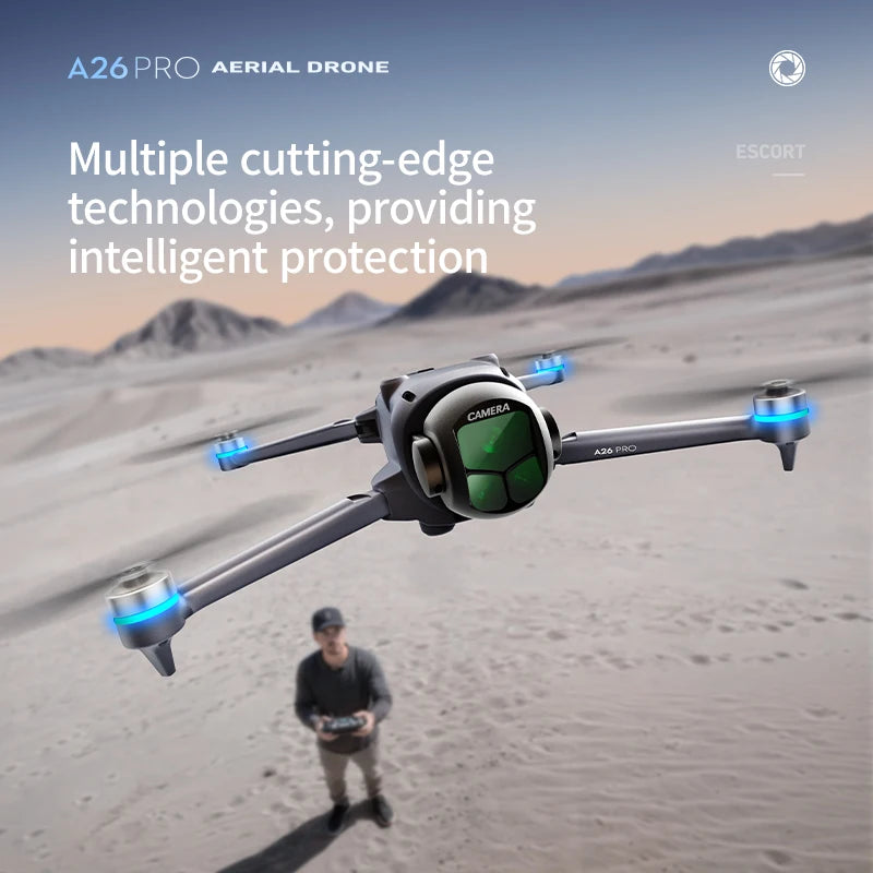 Lenovo A26 Pro GPS Drone 4K HD Excellent Imaging Flagship Triple Camera FPV Brushless Obstacle Avoidance Foldable Quadcopter