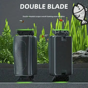 Keep your aquarium crystal clear with this double-blade magnetic aquarium brush—cleaning made easy and mess-free!