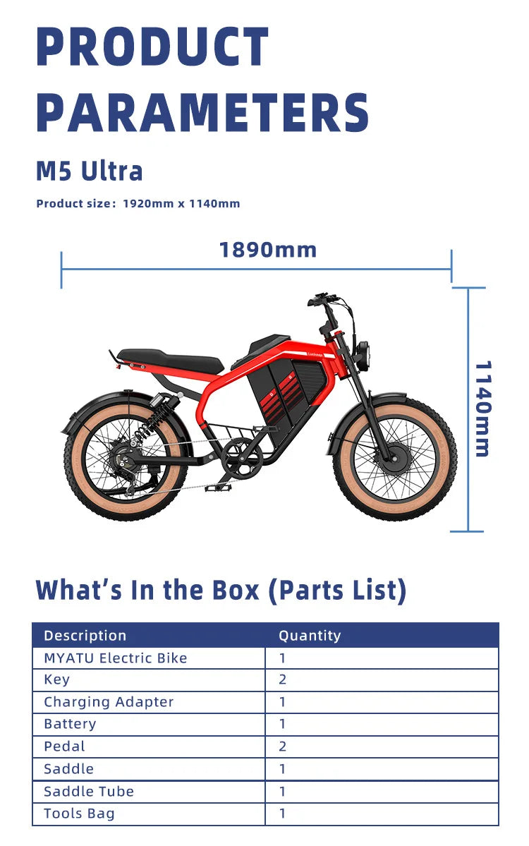E-Bike 2000W Motor 52V40AH All-terrain Fully Suspended Off-road Motorcycle Electric Bike 20*4.0-inch Fat Tire  Electric Bicycle
