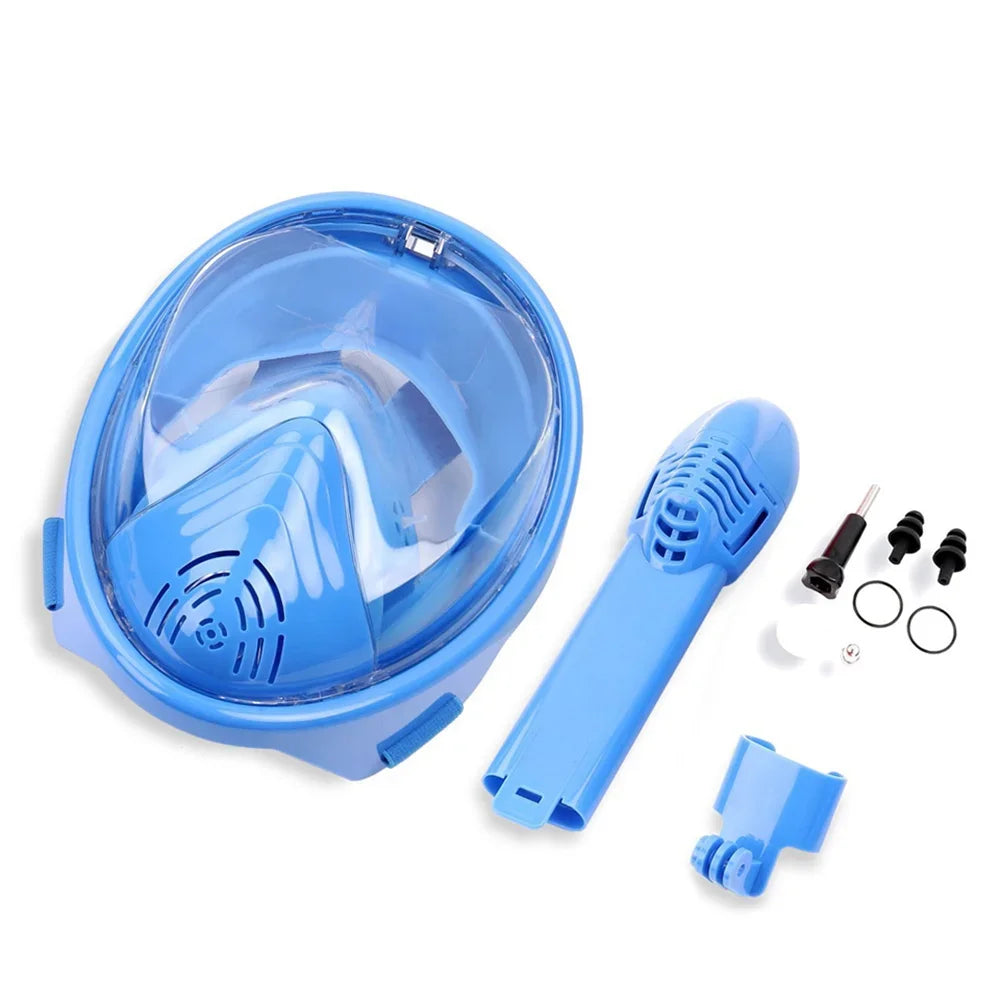 Children Cartoon Diving Mask Swimming Full Face Snorkeling Mask Boys Girls Underwater Scuba Anti Fog Snorkel Set Equipment Kids