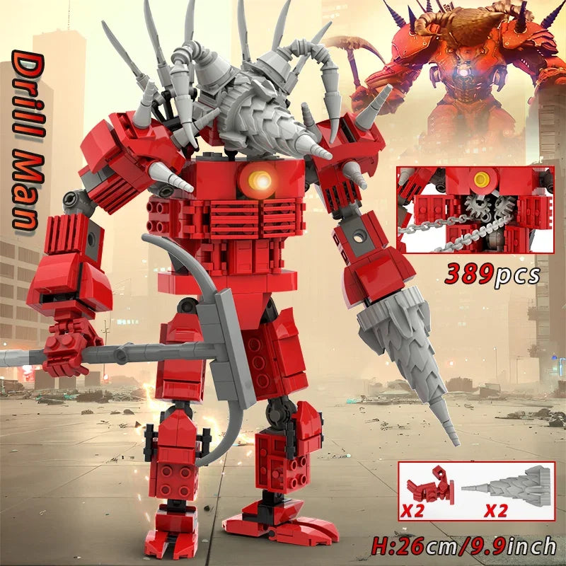 Moc Skibidi Toilet Action Figures Model Building Blocks Camerman Titan Speakerman Surveillance Man TVMan Boys Toys For Kids Gift