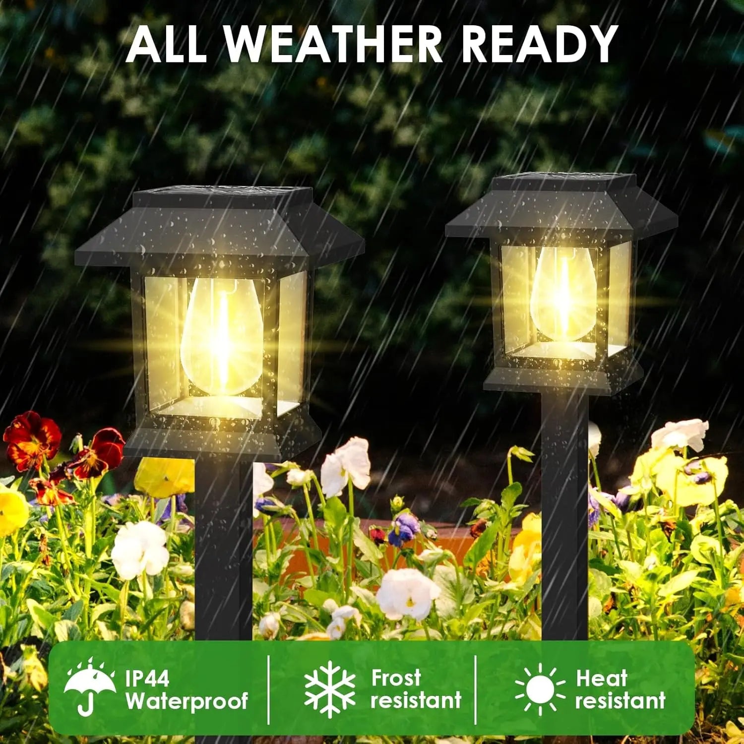 Outdoor Solar LED Ground Stake Light Lawn Lamp for Garden Villa Courtyard Park Landscape Yard Atmosphere Lighting