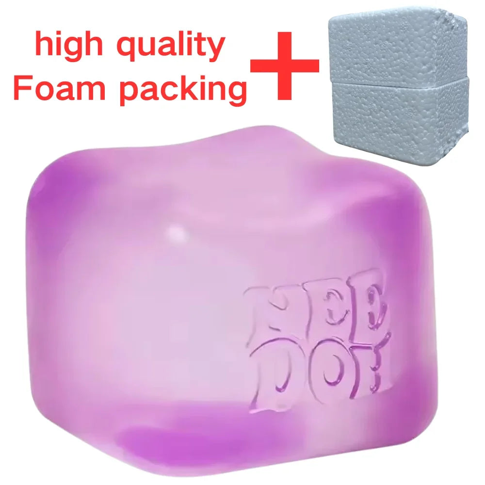NeeDoh Nice Cube Squishy Stress Soft Stretchy Sensory Fidget Toy for Anxiety Relief ADHD Focus Stress Relief for Adults Kids