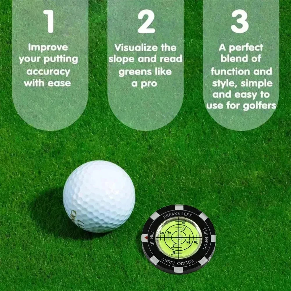 Golf Putt Ball Marker High Precision Round Green Reader Golfing Putting Aid Slope Reader 1PC