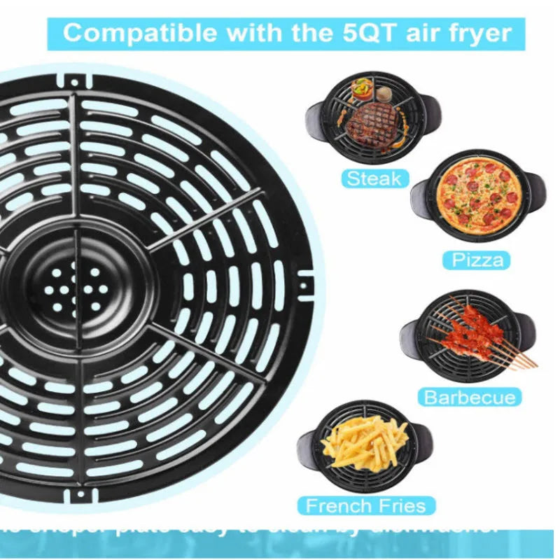 Air Fryer Basket Replacement Grill Air Pan for Power Dash Parts Crisper Plate Non-Stick Fry Pan Kitchen Airfryer Accessories