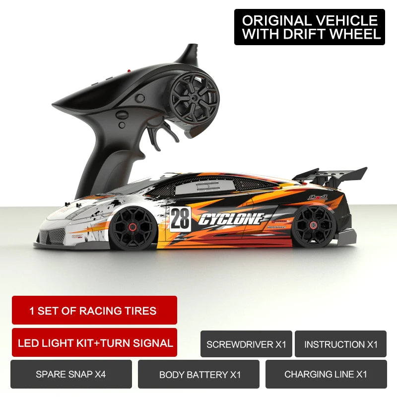 RC Cars Four-wheel Drive Drift Car High Speed Remote Control 2.4G  Classic Professional Racing Car for Children Toy Car Gift