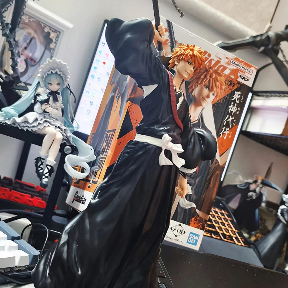 Anime Bleach Kuchiki Byakuya Kurosaki Ichigo Anime Figure Toy Action Figure Toushirou Figurine Statue PVC Model Christmas Gift