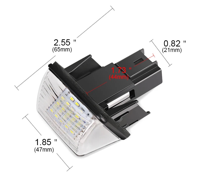 LED License Number Plate Light  For Citroen C3 C4 C5 BERLINGO Saxo Xsara Picasso for Peugeot Partner 306 new/307 new/308/5008