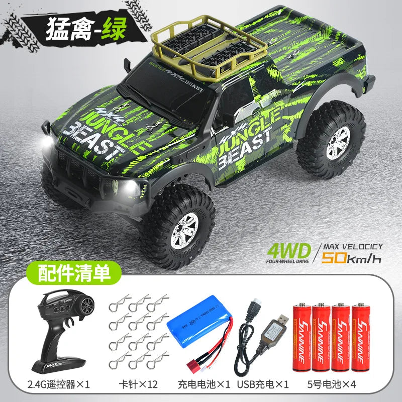 Huangbo 1:10 Full Scale Four-Wheel Drive Off-Road Climbing Vehicle Rc Remote Control Car Model Toy High-End Boy Birthday Gift