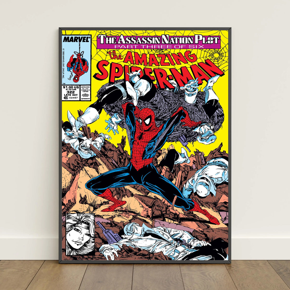 Spiderman Comic Book Covers Poster _ Peter Parker Wall Art _ Movie Canvas Print