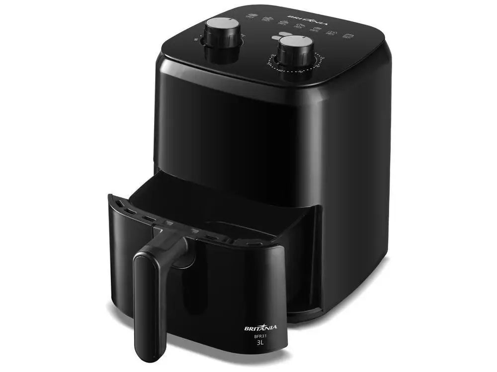 Electric Fryer without Oil/Air Fryer Britannia BFR31 Black with Timer 3L - 220V