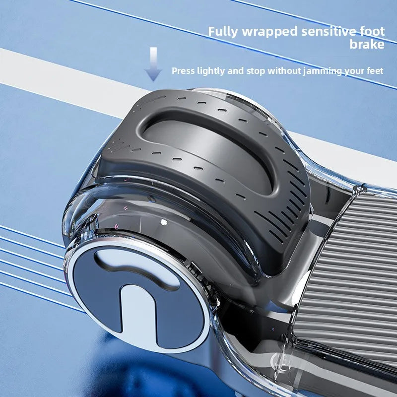 Rechargeable electric scooter for children, foldable and fun with widened design.