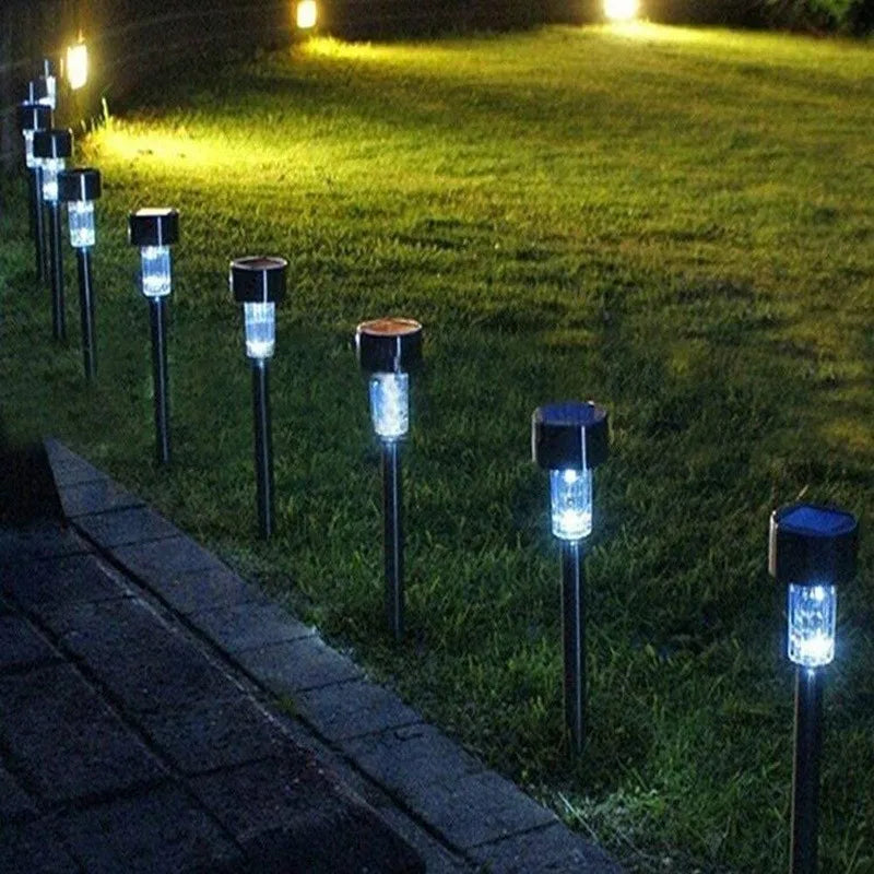 Solar Outdoor Lights New Garden Lamps Powered Landscape Path Yard Backyard Lawn Patio Decorative LED Lighting Waterproof